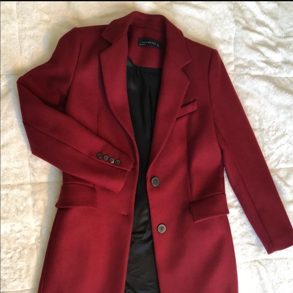 Gorgeous red Zara coat - Picture 1 of 2